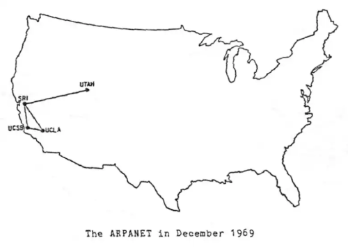 Figure 7 : ARPAnet en décembre 1969